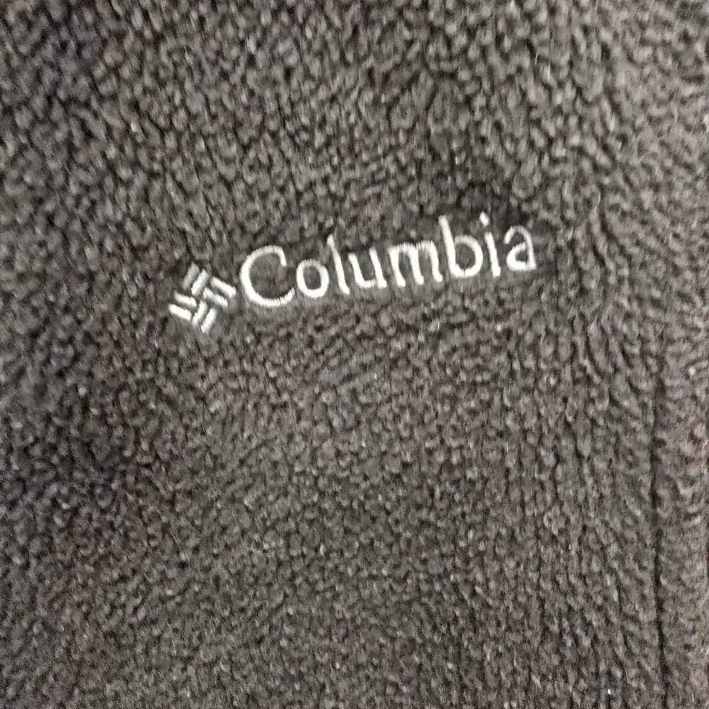 {S} Columbia Hooded Full Zip Up Drawstring Jacket Dark Gray Black - Image 4