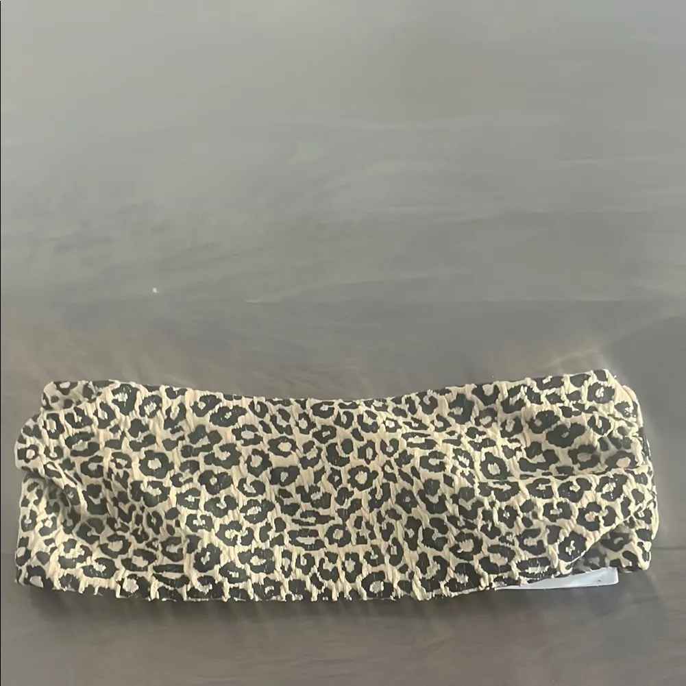 Mara Hoffman Leopard Print Bandeau Sz S - Image 3
