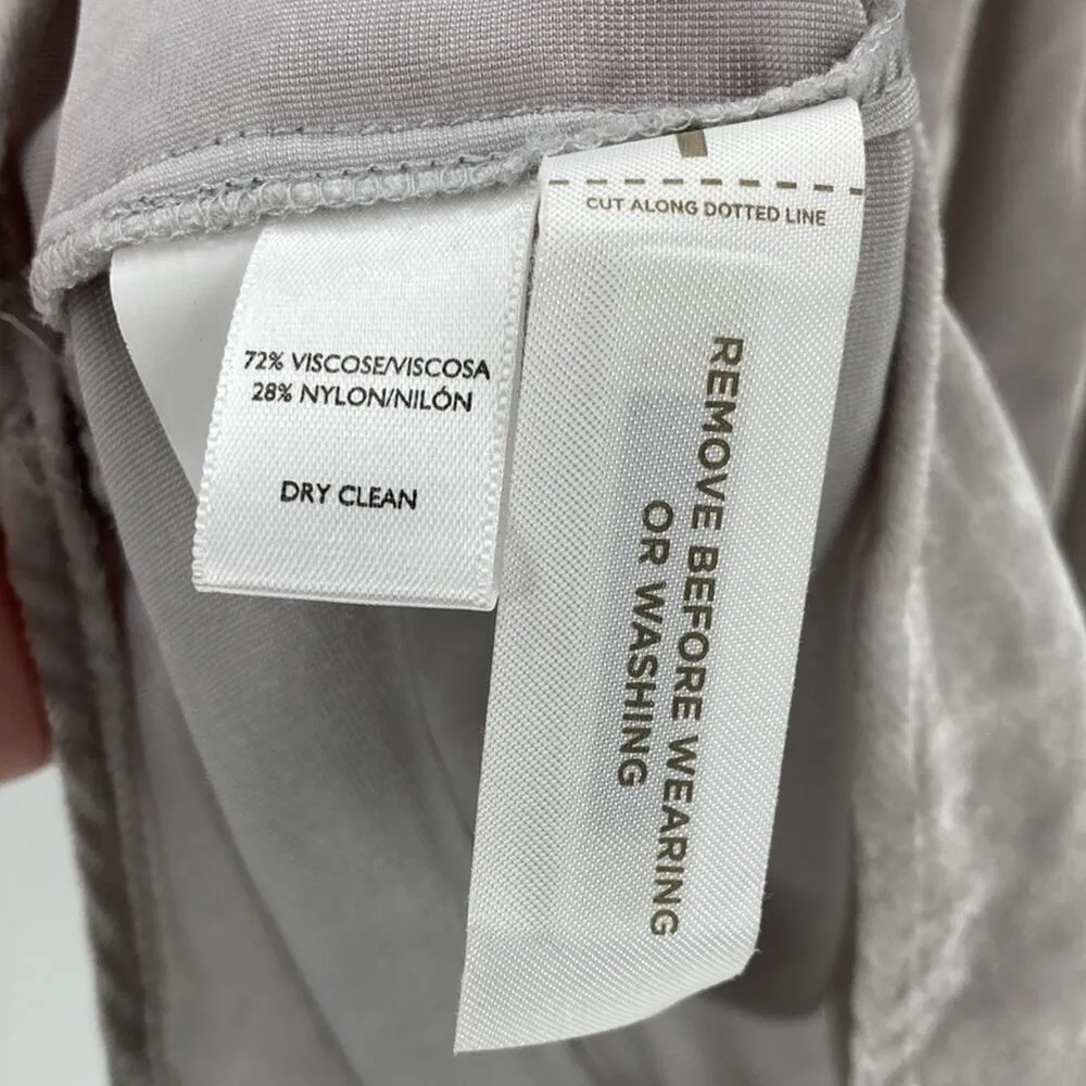 Loft grey velvet flutter sleeve  chic holiday semi formal loose fit top size s - Image 5