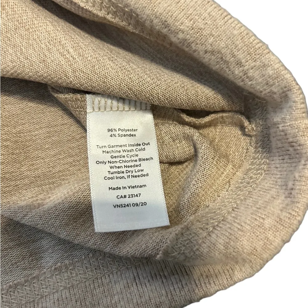 Haven beige long sleeve cowl neck sweater size large - Image 4