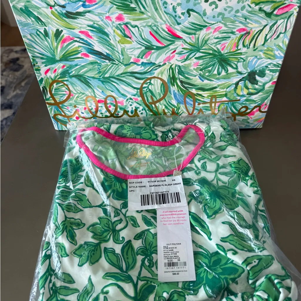 Lilly Pulitzer Margene Pajama Sleep Dress NWT size XS - Image 2