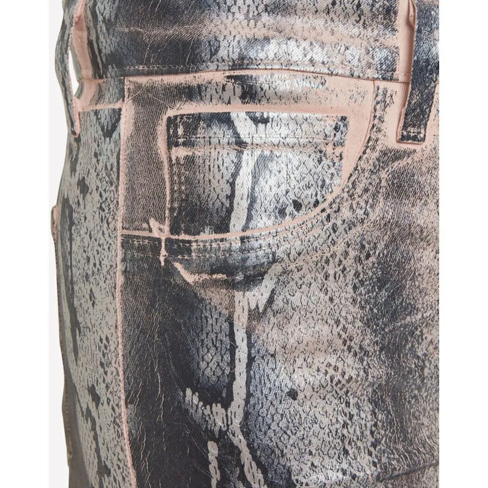 NWT L'Agence Margot High Rise Skinny Petal Crackle Foil Pants Women's Sz 24 - Image 6