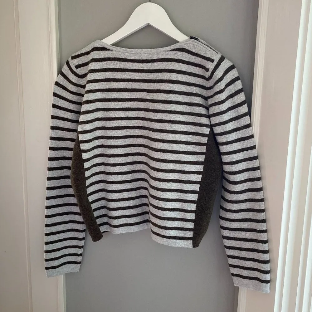 Madewell  Shoulder Zip Striped Sweater - Image 3