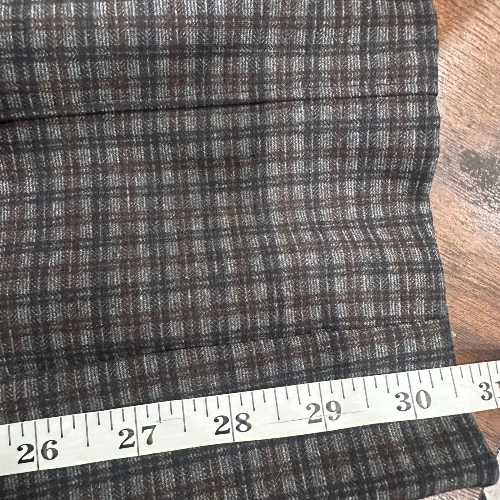 Amanda & Chelsea Womens Size 8 Plaid Straight Leg Career Pants Gray Black - Image 12