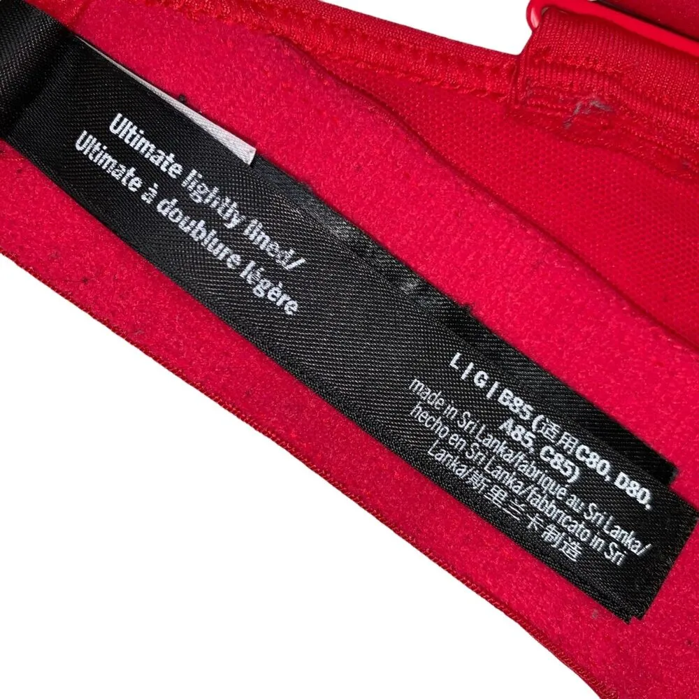 PINK Victorias Secret Womens Sports Bra Ultimate Lightly Lined Red Large - Image 12