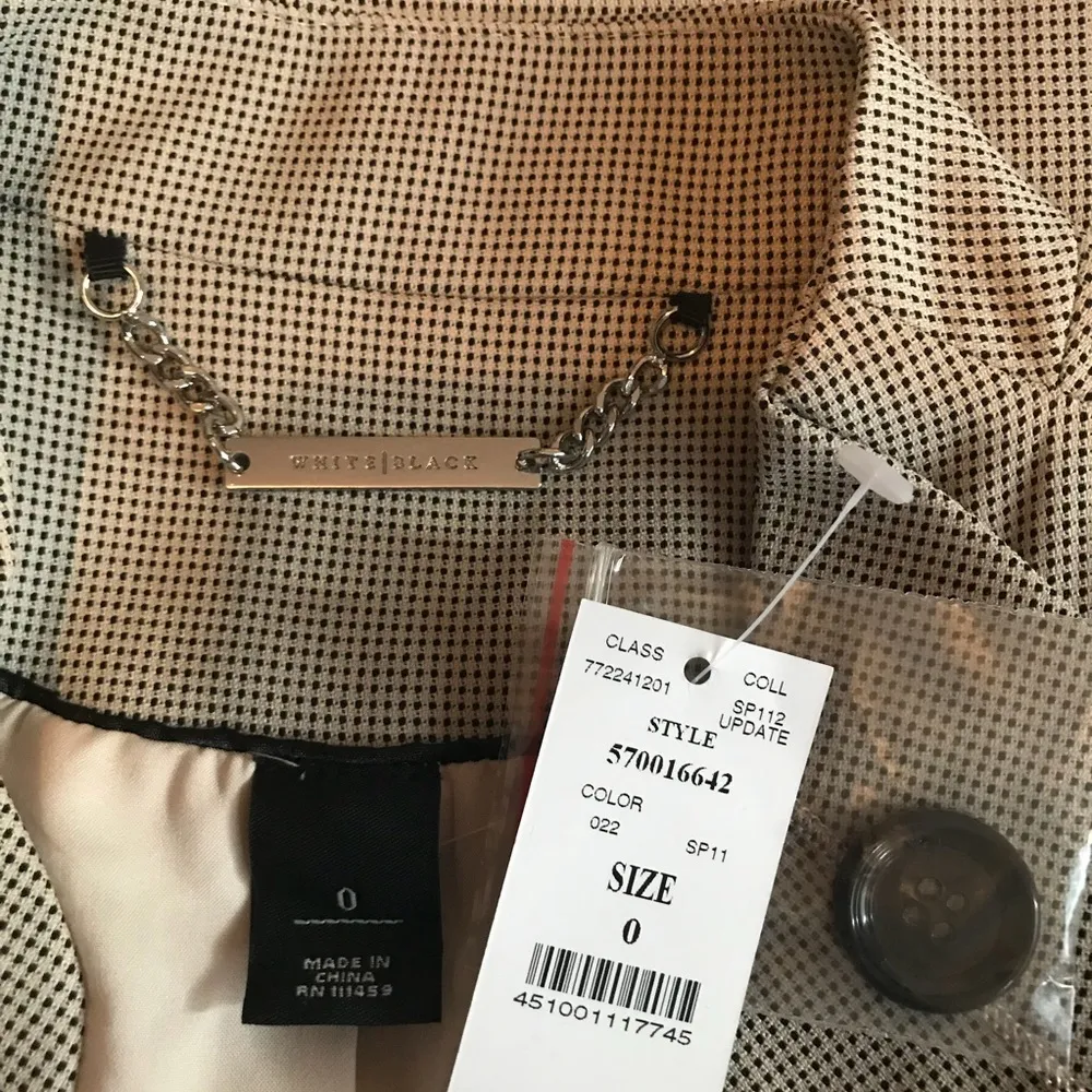 White House Black Market Blazer Size 0 NEW Ruffle Coat Jacket 3/4 Sleeve Career - Image 7