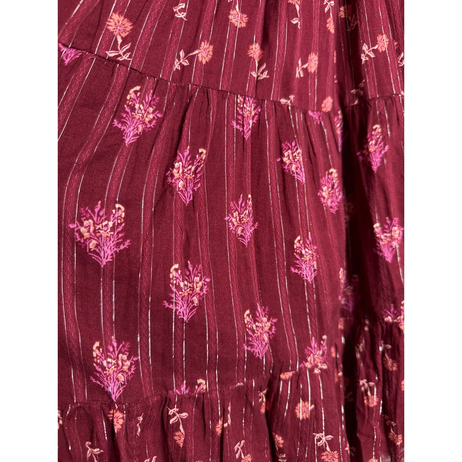 NWT Treasure and Bond Floral Print Jacquard Long Sleeve tiered Minidress XL - Image 7