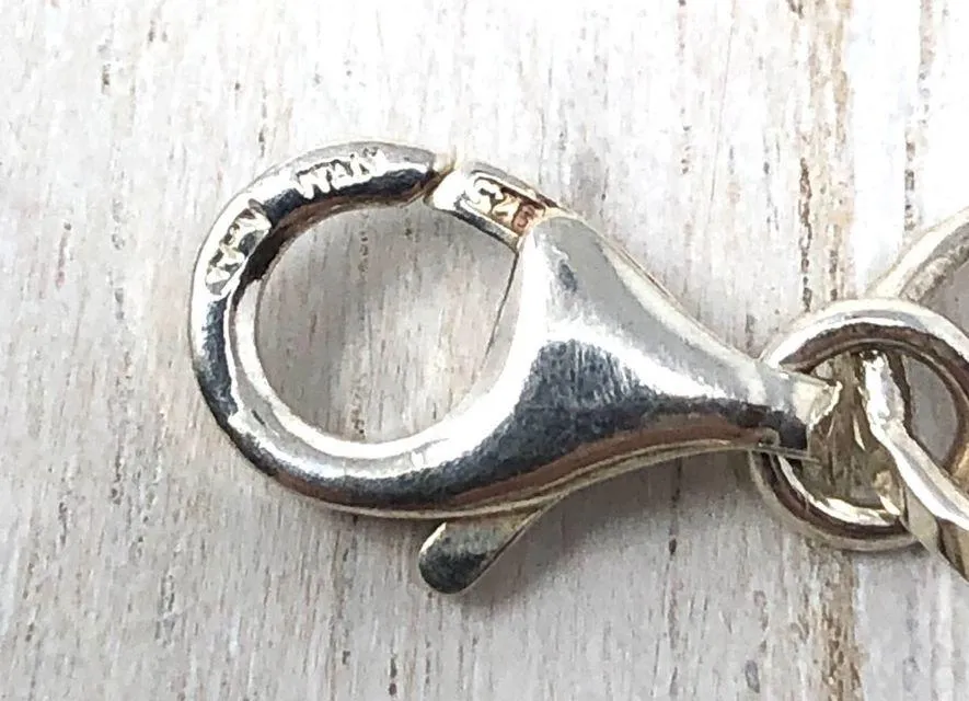 Sterling silver multicolor heart charm bracelet, 29.1g - Image 12