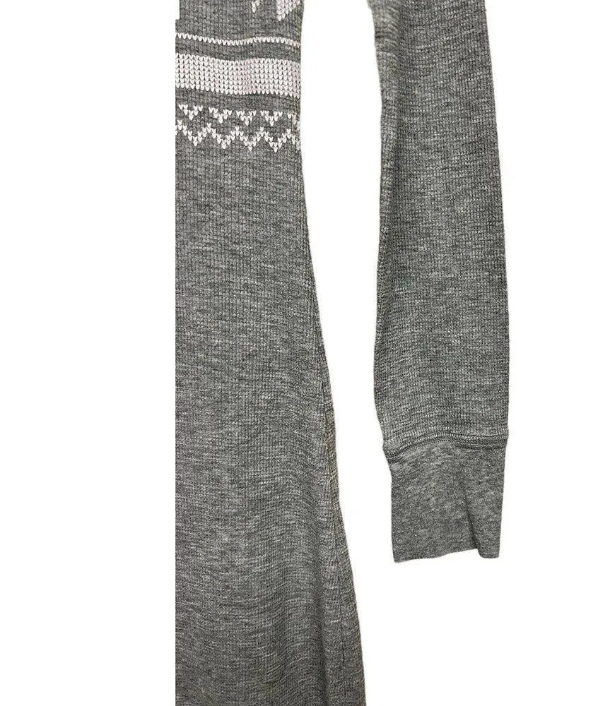 Victoria's Secret PINK Long John Pajamas Thermal Open Butt 1 Piece Gray Size S - Image 6