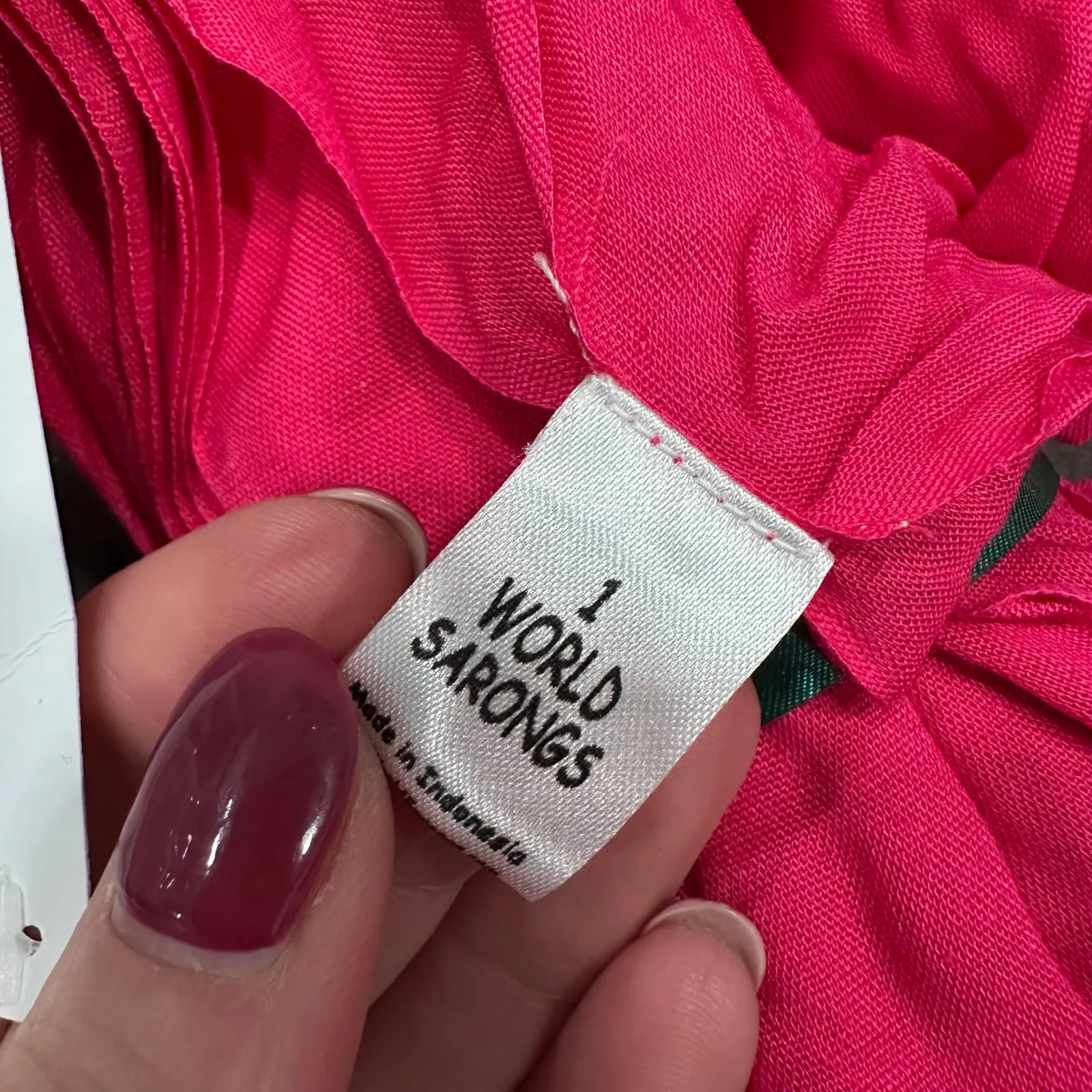 NWT Round Hill Resort 1 World Sarong Cover Up Dress Pineapple Pink Rayon Fuschia Size undefined - Image 4