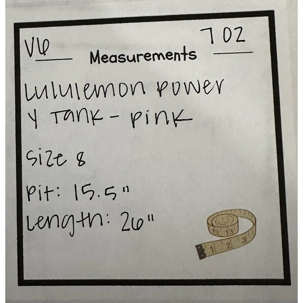 Lululemon Power Y Tank Size 8 Heathered Neon Pink Women’s Athletic Tank - Image 11