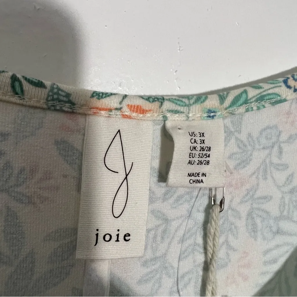 Joie Dainty Floral Sleeveless Tank‎ Dress With Pockets Leaves Floral Print 3X - Image 6