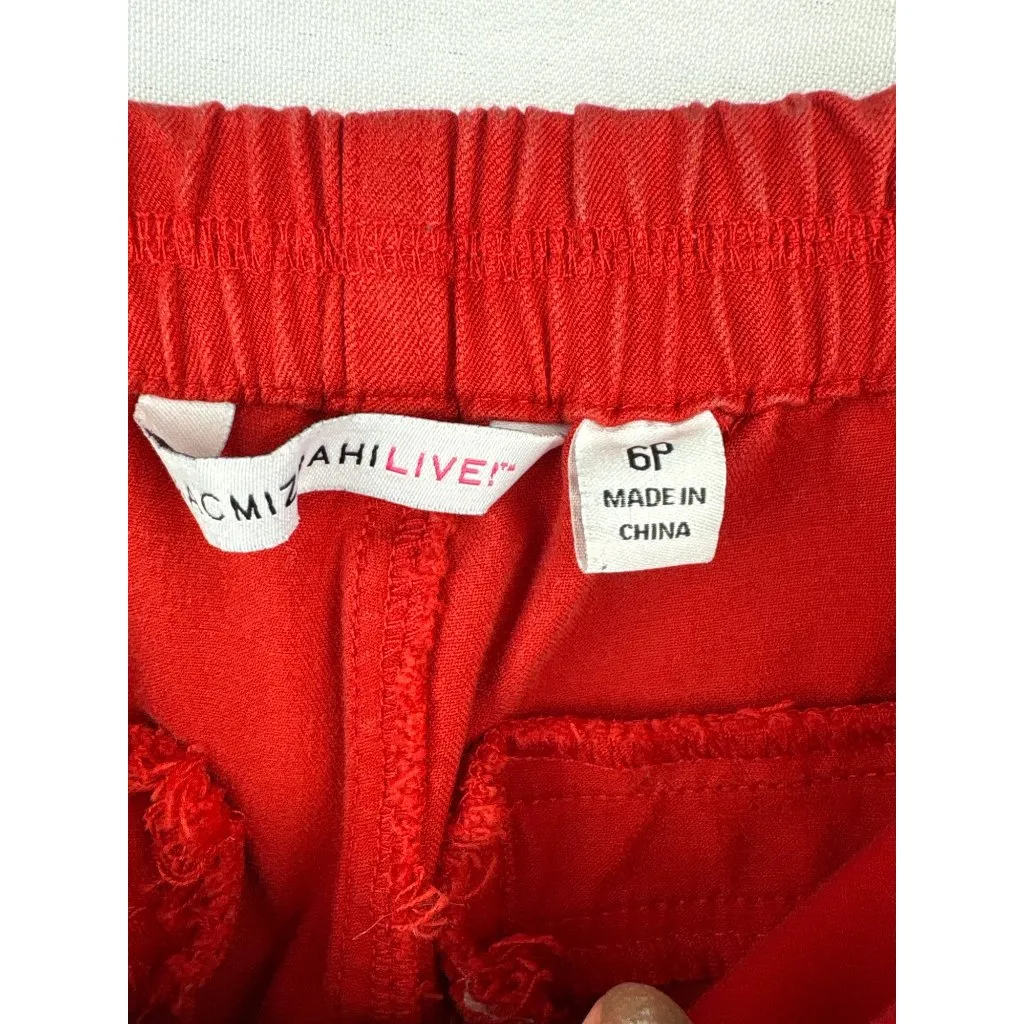 Isaac Mizrahi Live! Red Womens Pants 6P Cotton/Rayon/Spandex Blend - Image 3