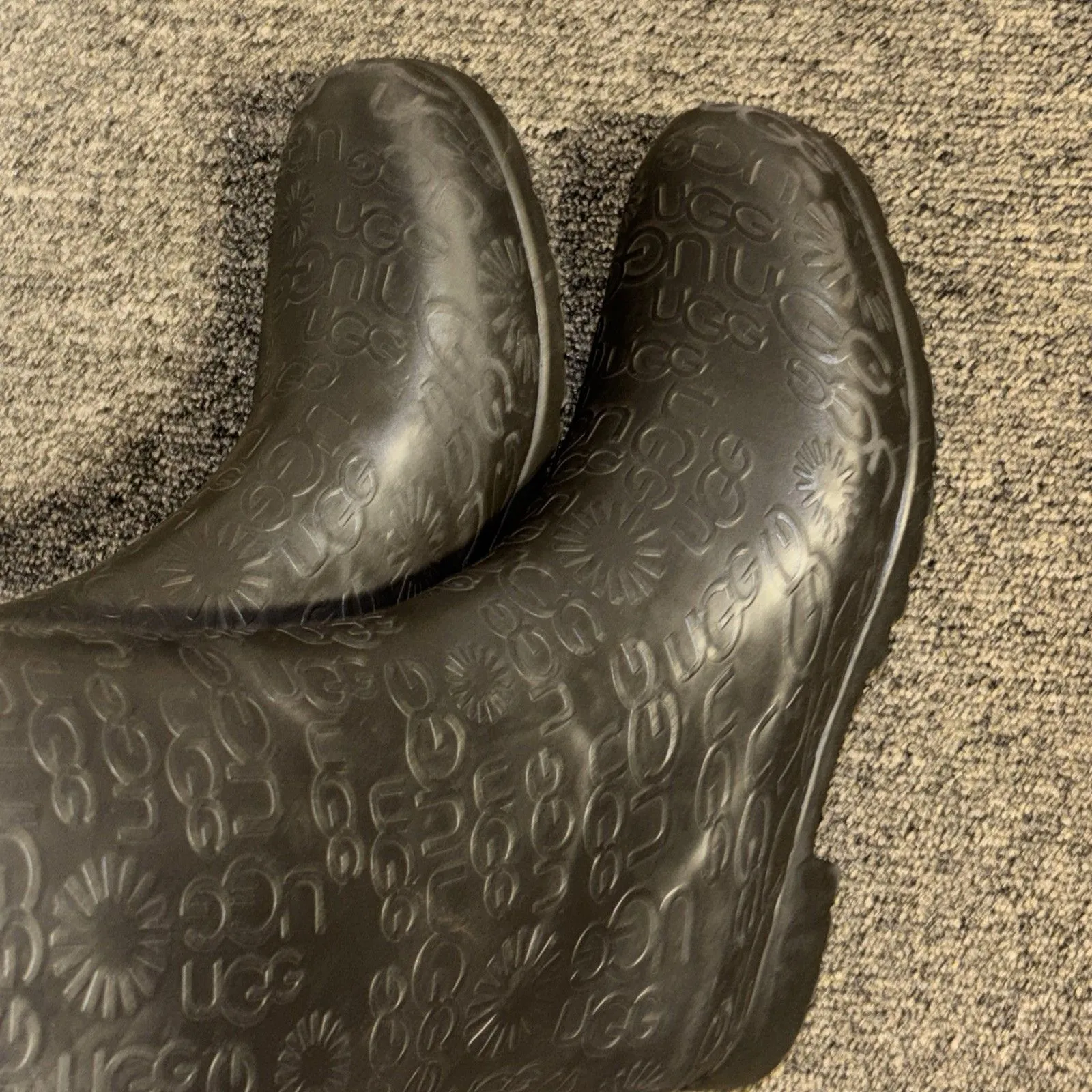 Ugg Wilshire Brown Rubber Rain Boots Women’s Sz 7 Tall Fur Insole EUC - Image 11