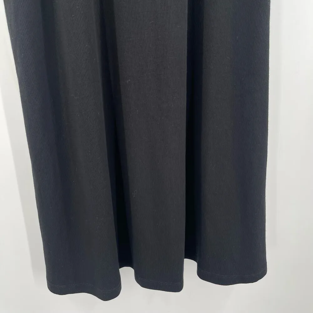 MARINE LAYER Lexi Rib Leah Dress Extra Small Black Ribbed One Bow Shoulder NWT - Image 7
