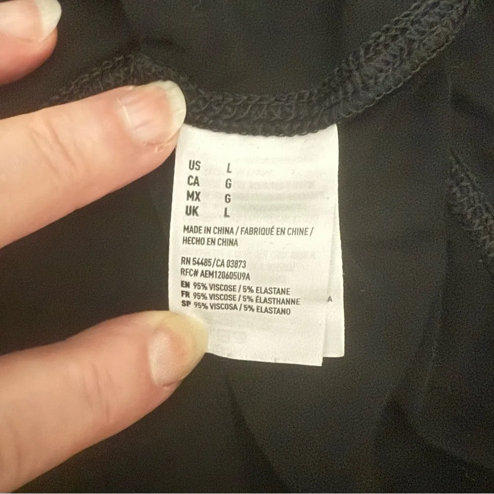 American Eagle AEO  Soft Sexy T Long Button Front Cover Up Sweater - Type Blk LG - Image 7