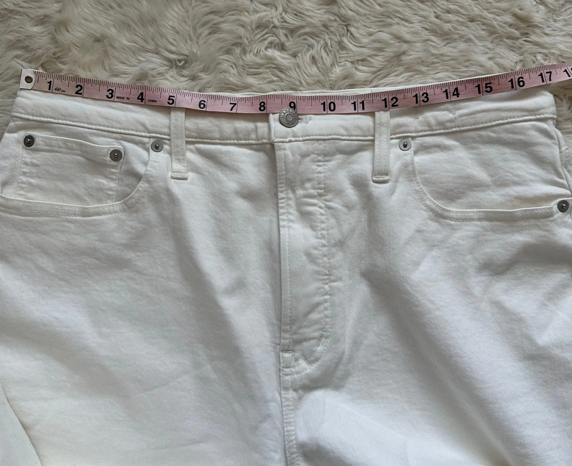 Jeans The Perfect Vintage Wide-Leg Crop High Rise Tile White 32 NWT New - Image 11