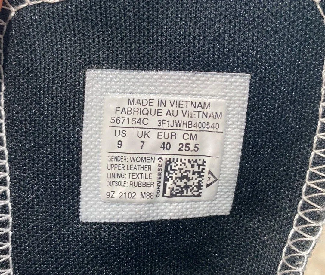 Converse All Star Lugged Leather High Top Black Sneakers Women’s 9 - Image 4