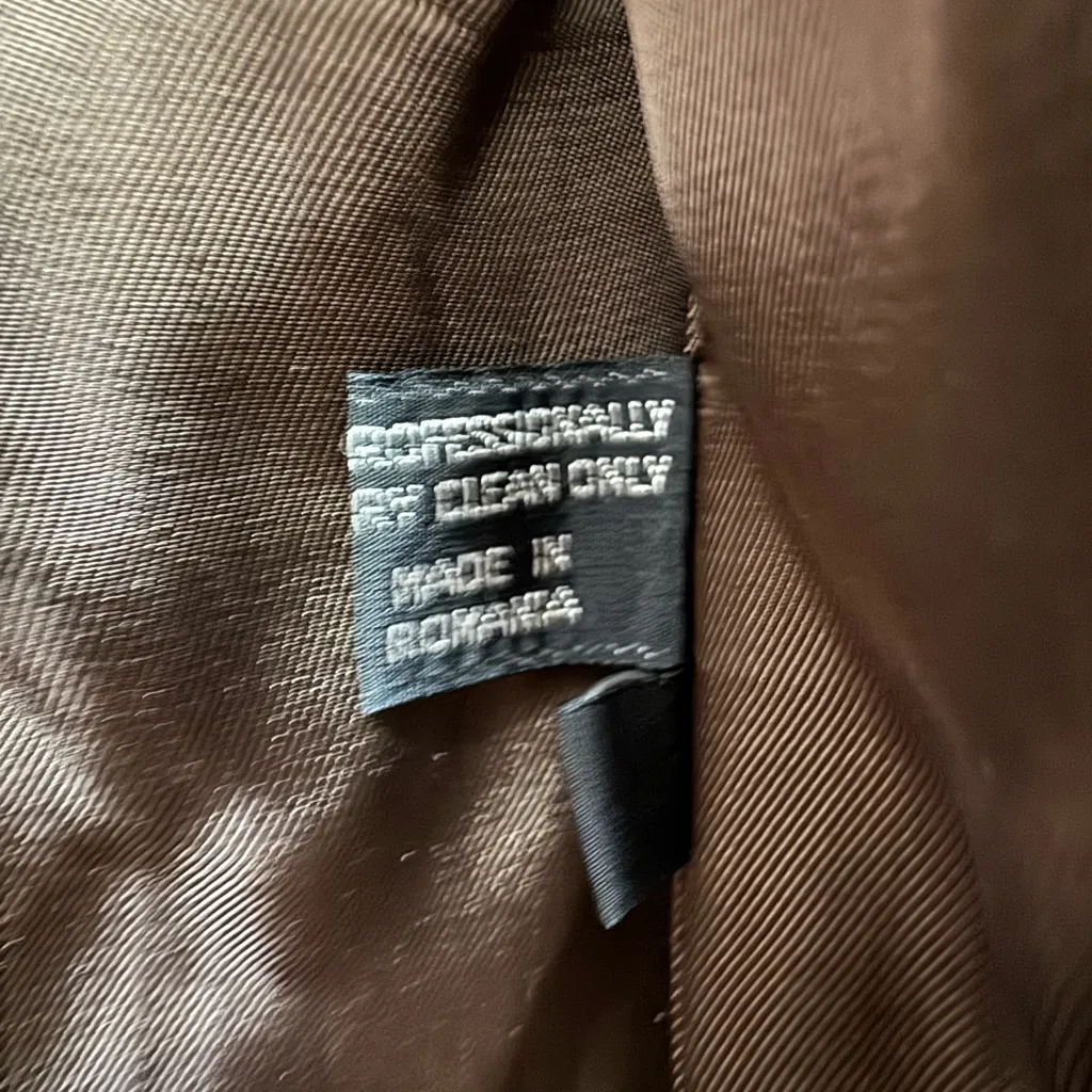 Giorgio Sant Angelo Blazer Jacket 10 100% Pure Wool Glen Plaid Chocolate Brown - Image 4