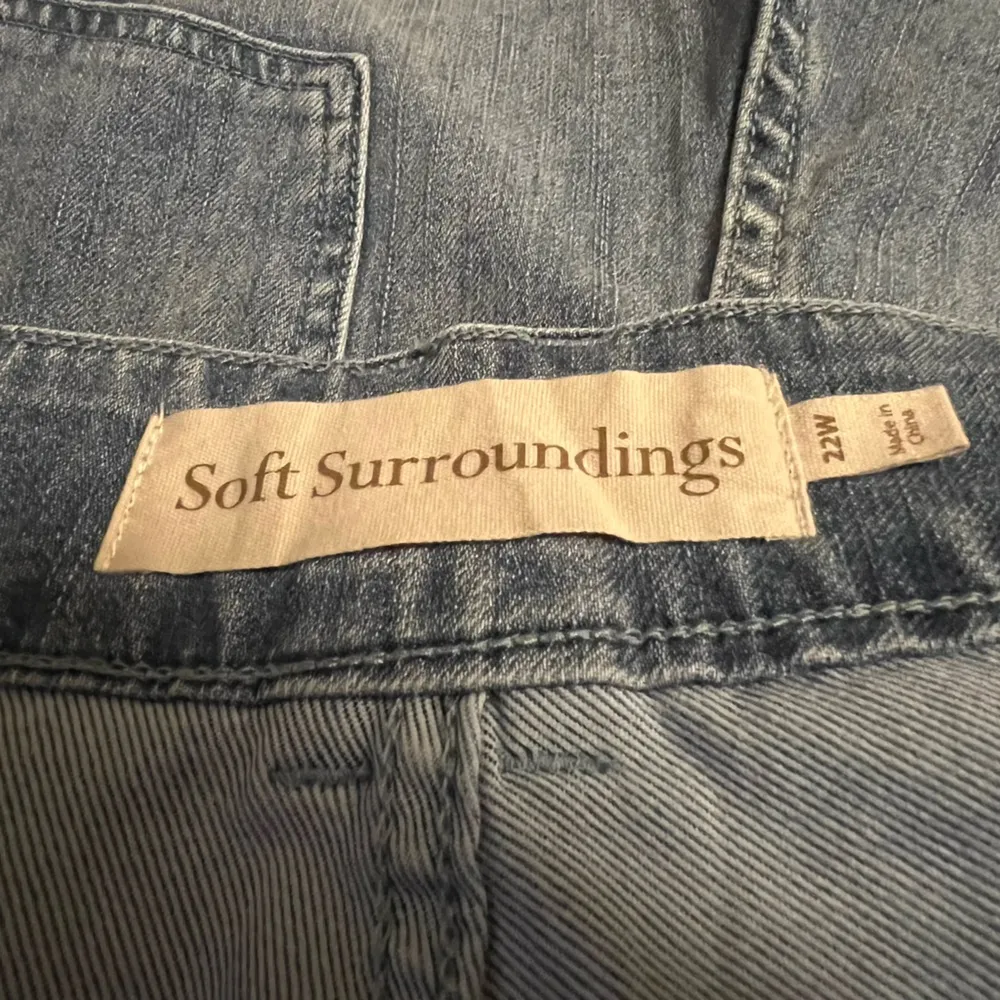 Soft Surroundings Ultimate Denim Belted Jeans Straight Leg Crop NWT Size 22W - Image 12