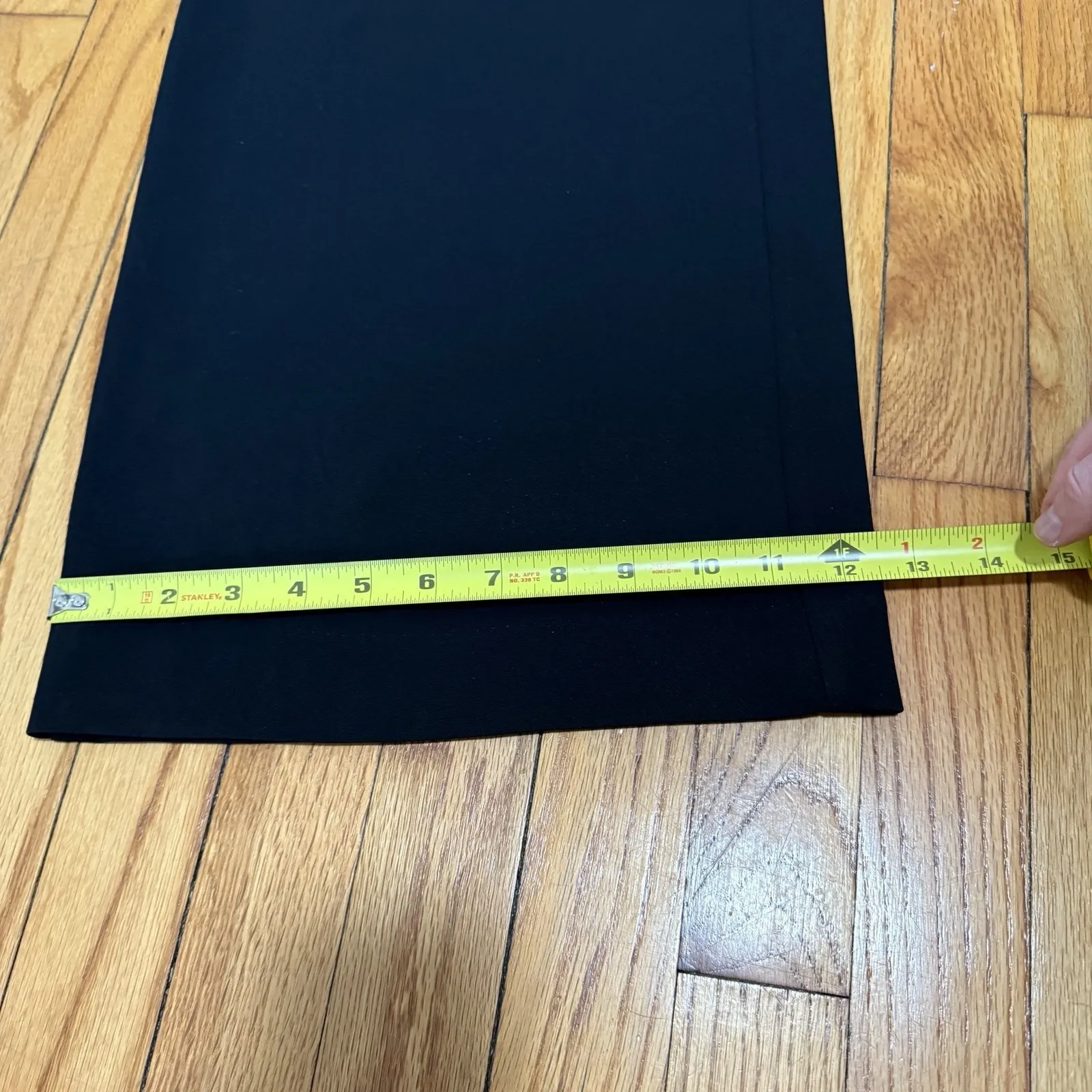 Cinq a Sept Rhinestone Chain Genna Black Crepe Wide Leg Pant Size 2 - Image 11