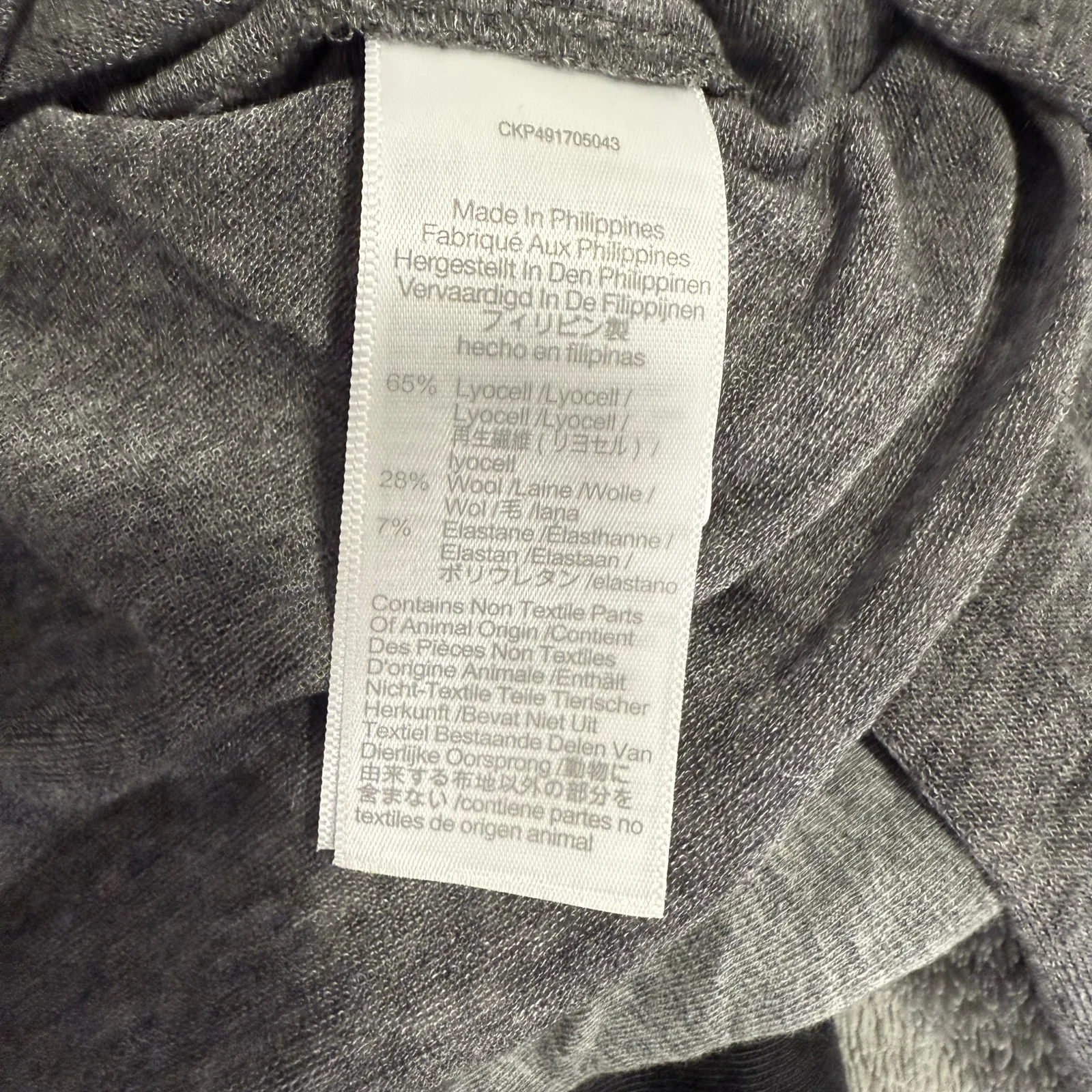 Madewell Crewneck Cardigan, Heather Coal, L - Image 3