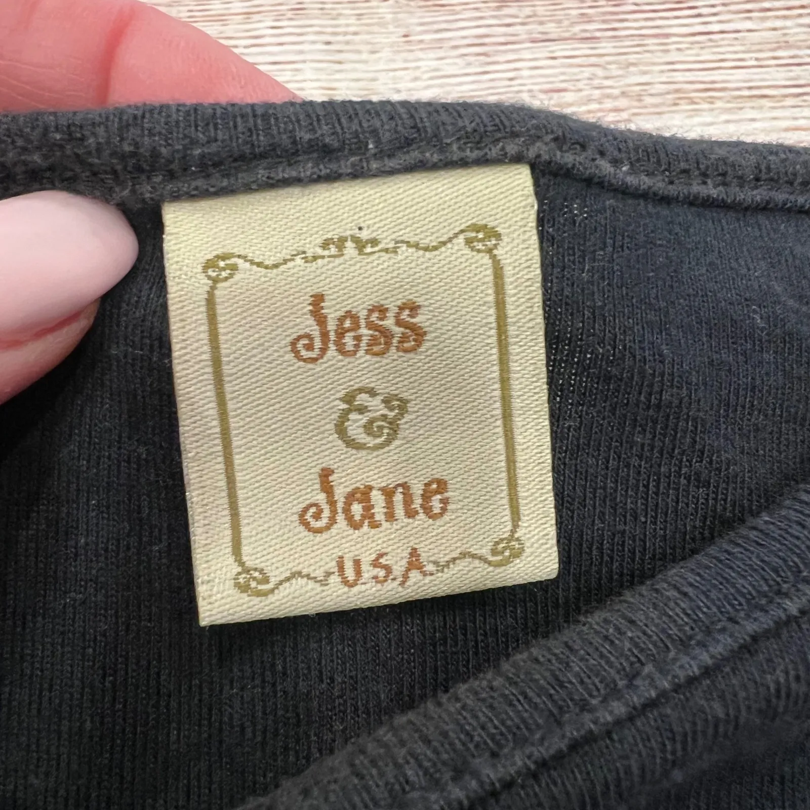 Jess &‎ Jane Black Let's Play Graphic Long Sleeve Top T - Image 2