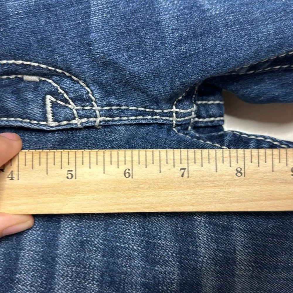 Miss Me ladies bootcut denim jeans with studded bling gem pockets size 27 - Image 9