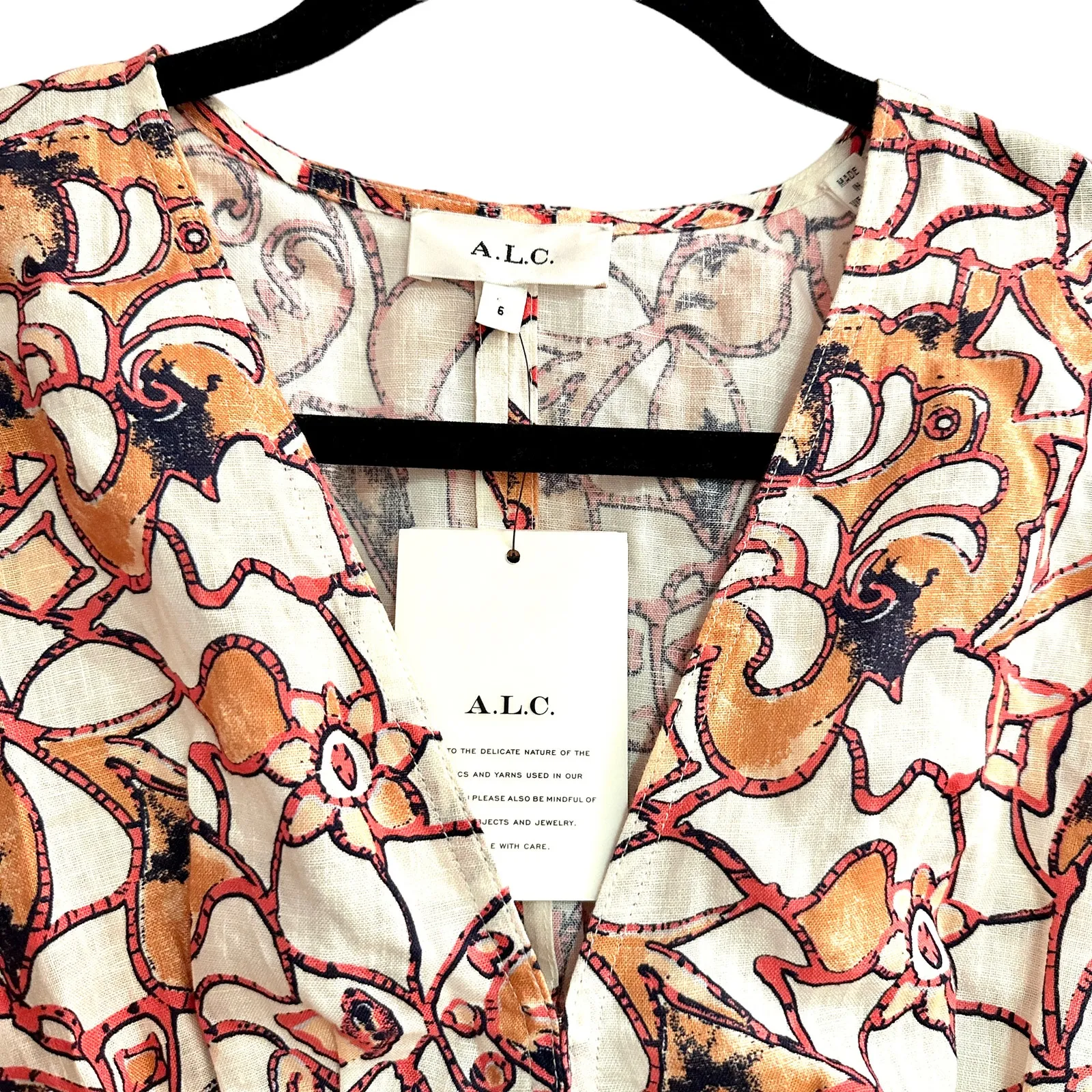 NEW ALC Floral Linen Mini Dress - Image 7