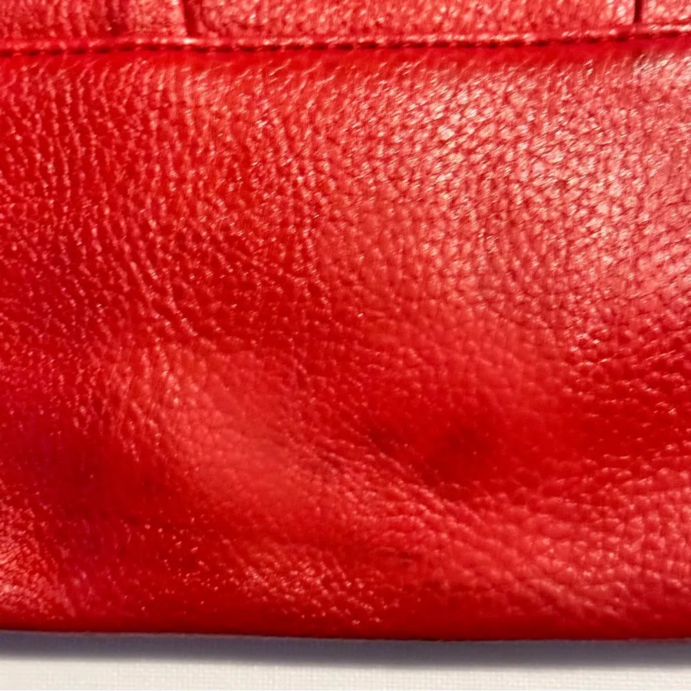 Women's Red Wristlet Zipper Side Pocket Clutch Purse - Image 10
