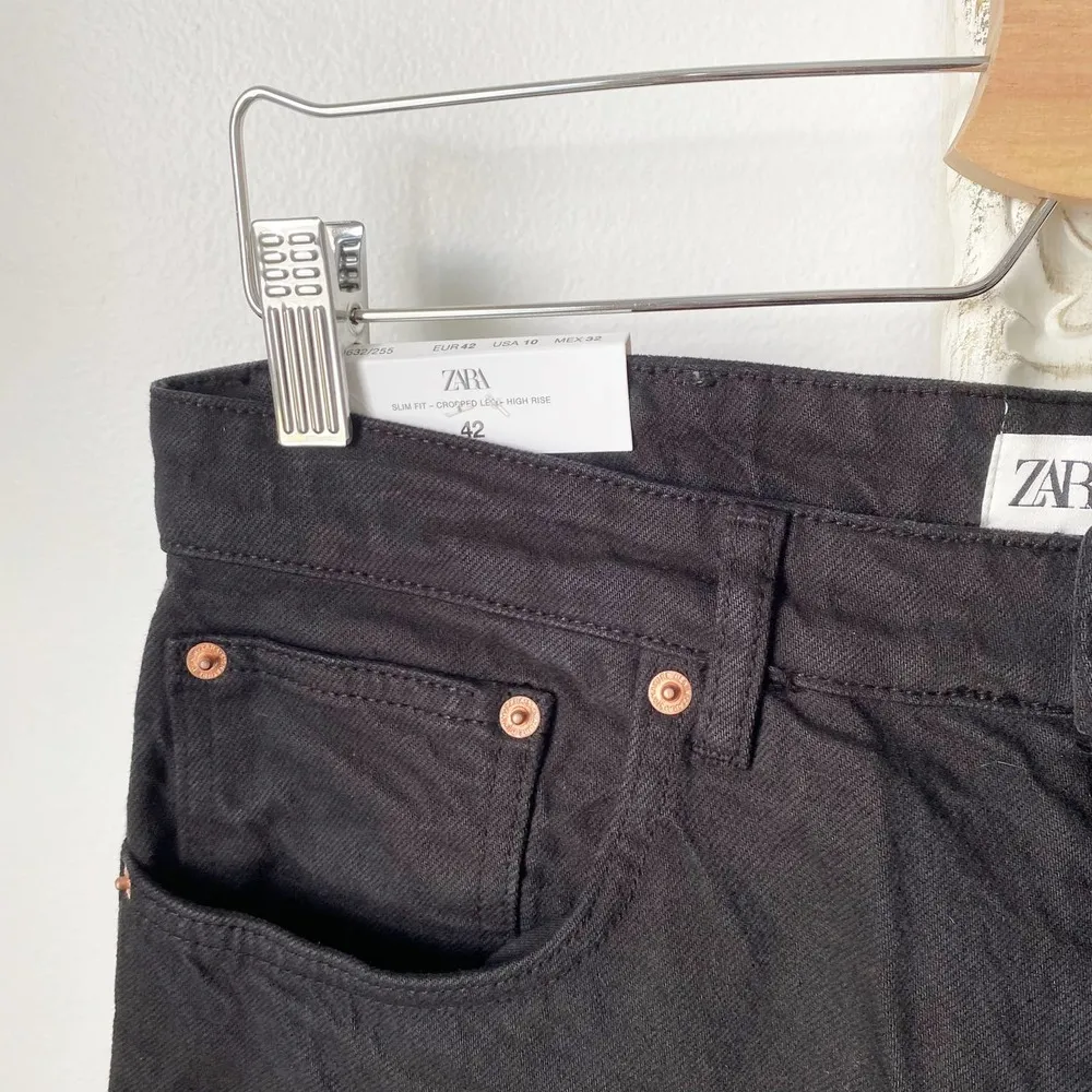 Zara The 90’s High Waist Slim Cropped - Image 4