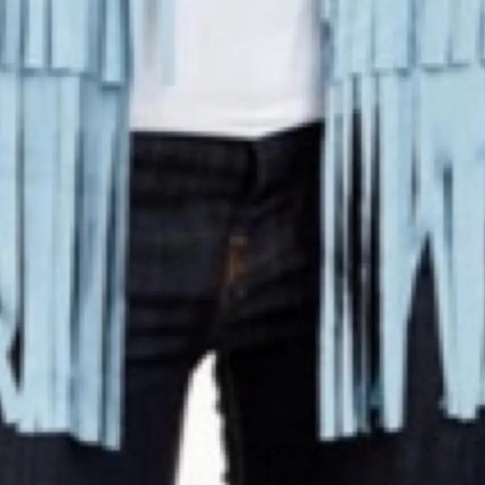 Love Token $168 New Shearling Faux Suede Baby Blue Cloud Vest Bow Silver Tiedown - Image 5