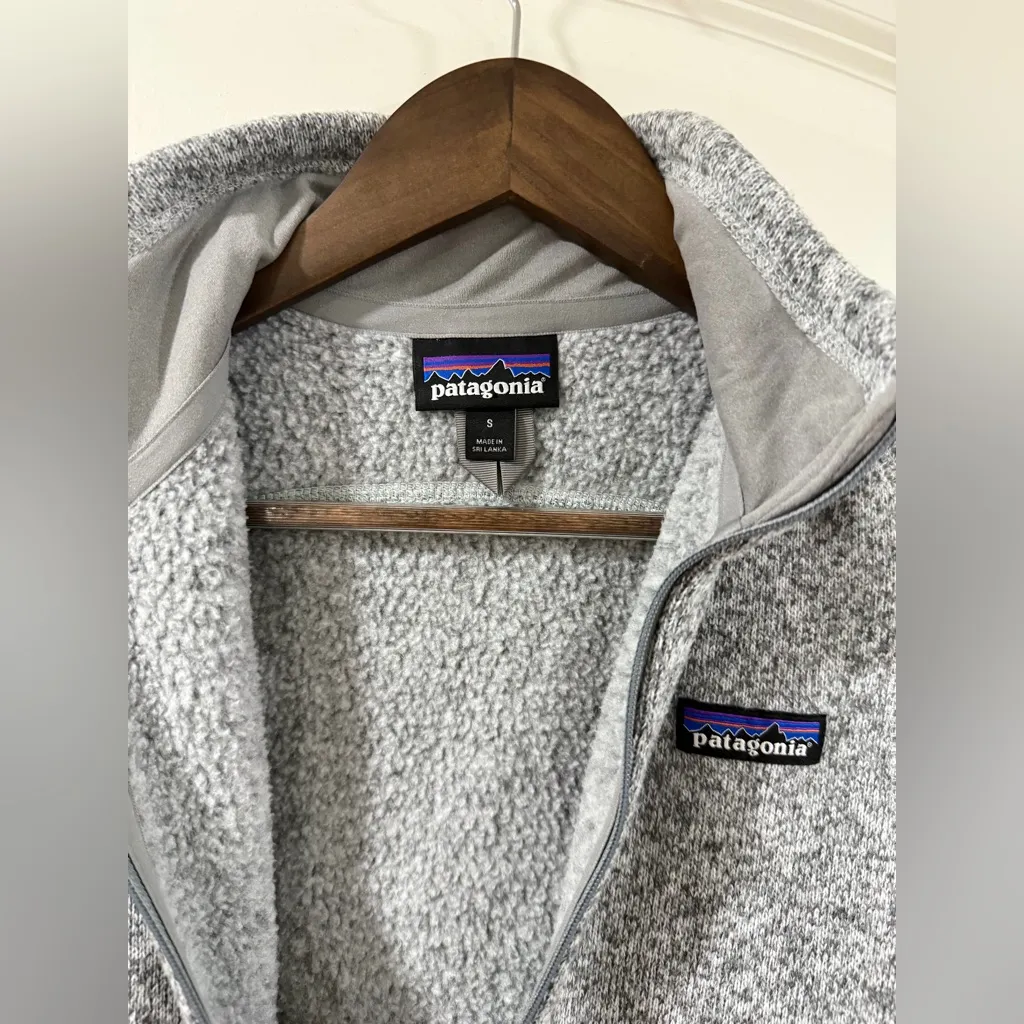 Patagonia Better Sweater Vest Gray Women’s Small Fleece Zip-Up Jacket - Image 2