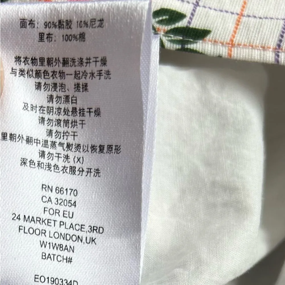 The East Order Tarshie Floral White print Sleeveless Midi Dress Size 3X - Image 7