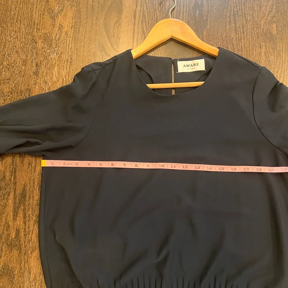 Vero Moda Navy Pleated Blouse - Image 4