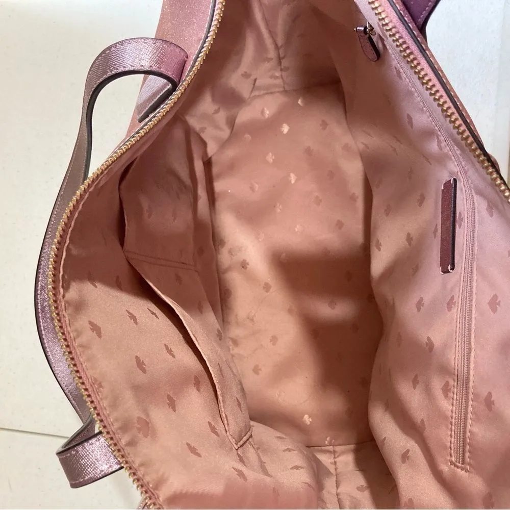 KATE SPADE Lola Glitter Tote & Wallet Pink Set - Image 8