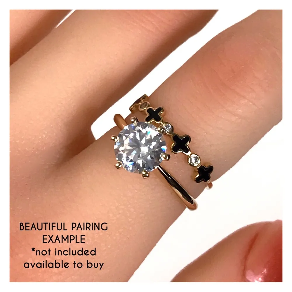 14KT 2 CARAT GENUINE MOISSANITE SOLID YELLOW GOLD RING NWOT - Image 11