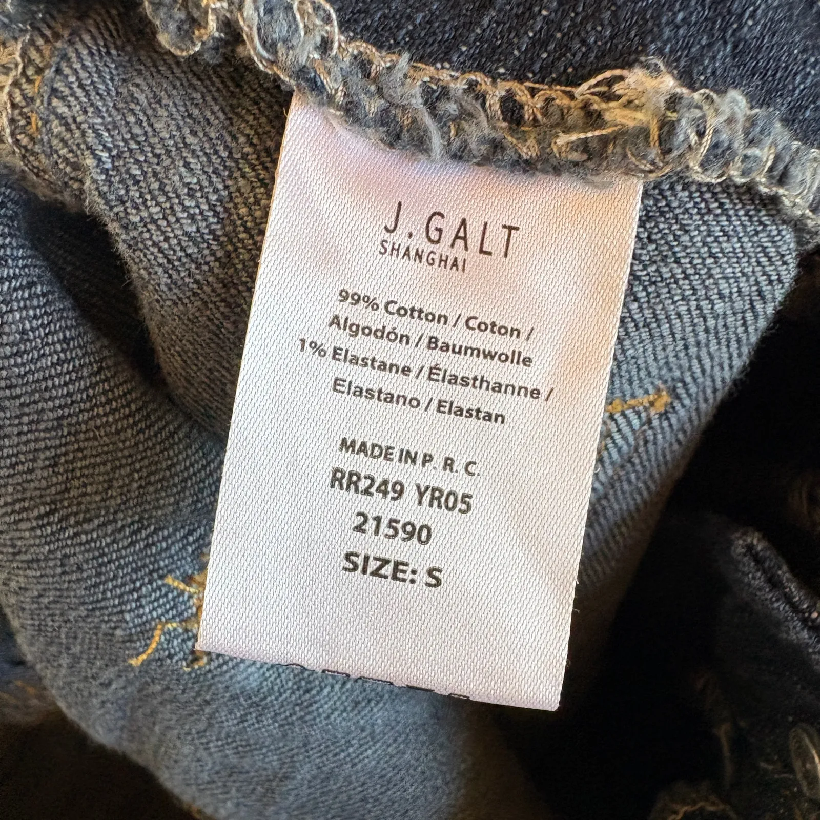 Y2K Low Rise Flare Dark Wash Jeans John Galt Textured Indie Sleeze Denim Small - Image 8