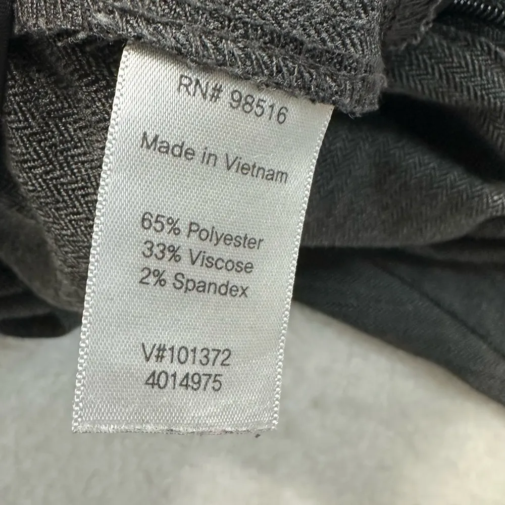 Coldwater Creek Curvy Fit Charcoal Gray Dress Straight-Leg Office Pant - Image 4