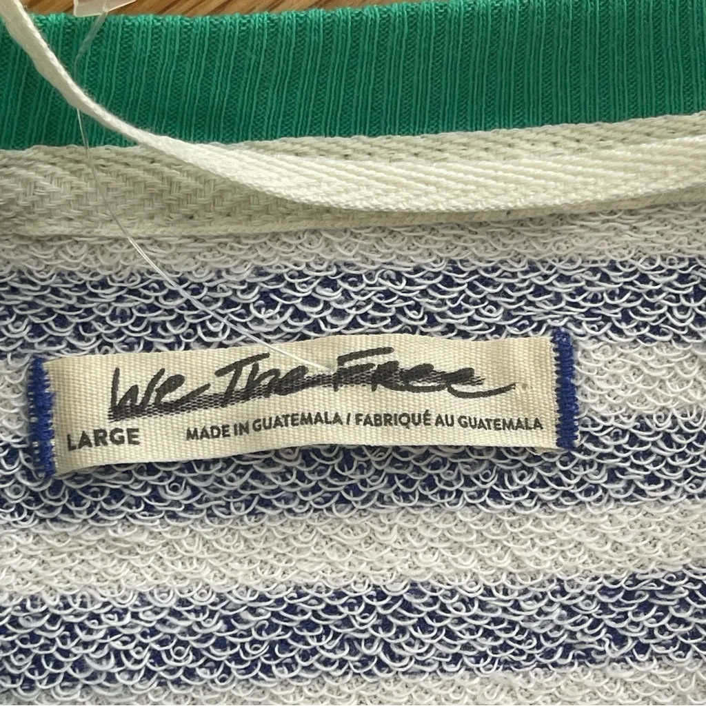 FREE PEOPLE Classic Striped Oversized Crewneck / Sand Dollar Combo - Image 8