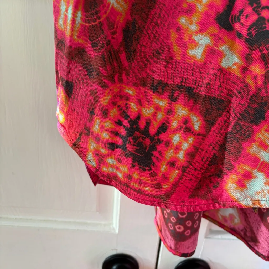 Ulla Johnson Jude Dress Wild Rose Printed Abstract Silk Shirtdress Button Size 4 - Image 7