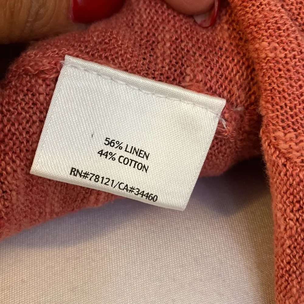 Eileen Fisher Linen Blend Open Cardigan - Image 6