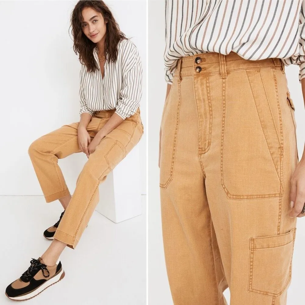 Madewell Military Straight Pants in Dark Ochre Size 27 - Image 5