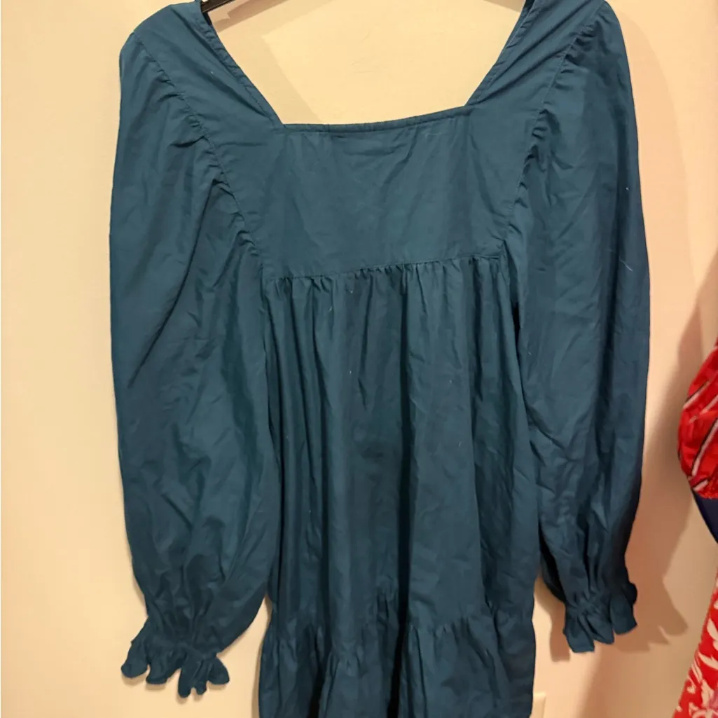 Happy nature blue dress size medium Black - Image 5