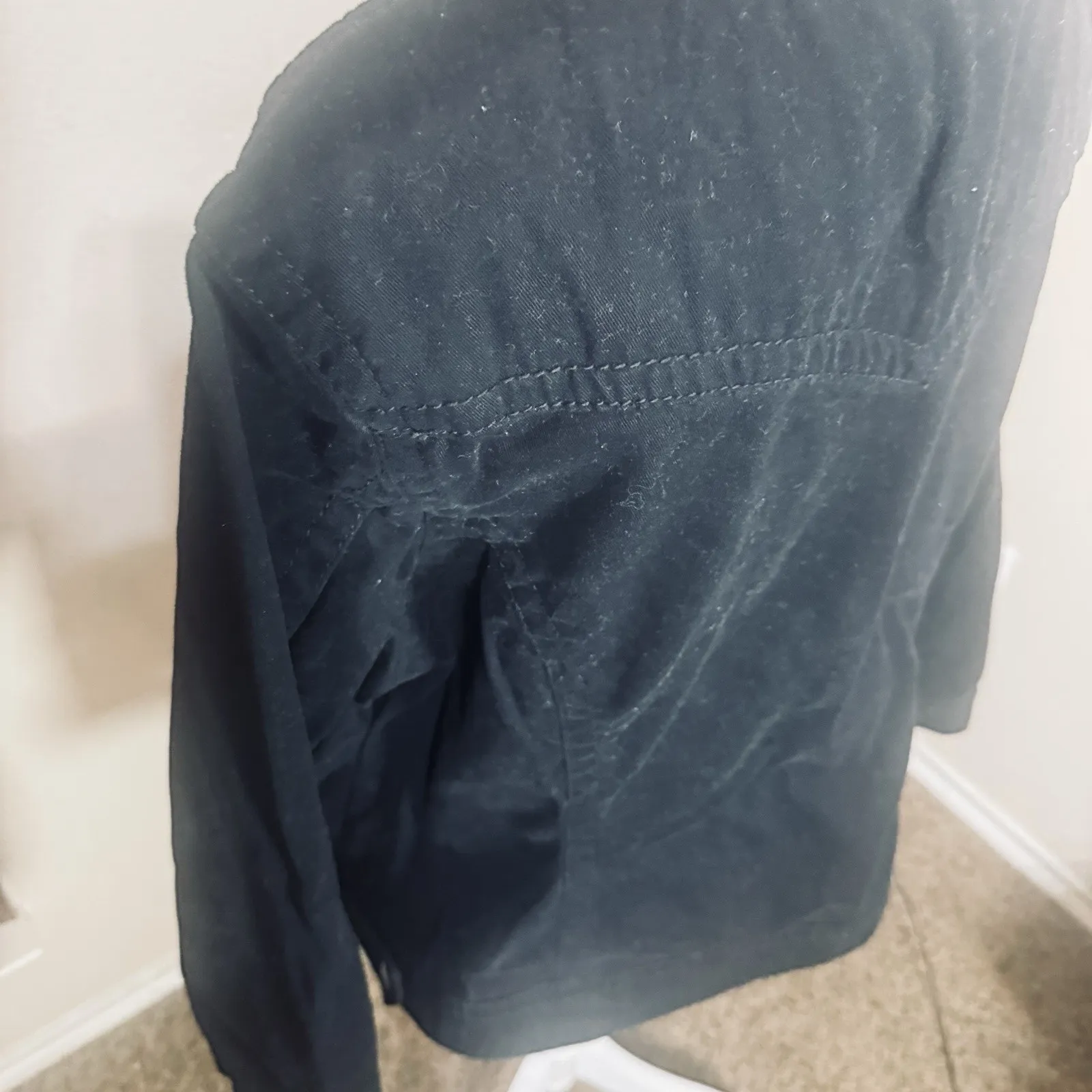 Avenue Vintage Black Denim Jean Jacket Trucker Y2K Women's 18/20 - Image 4