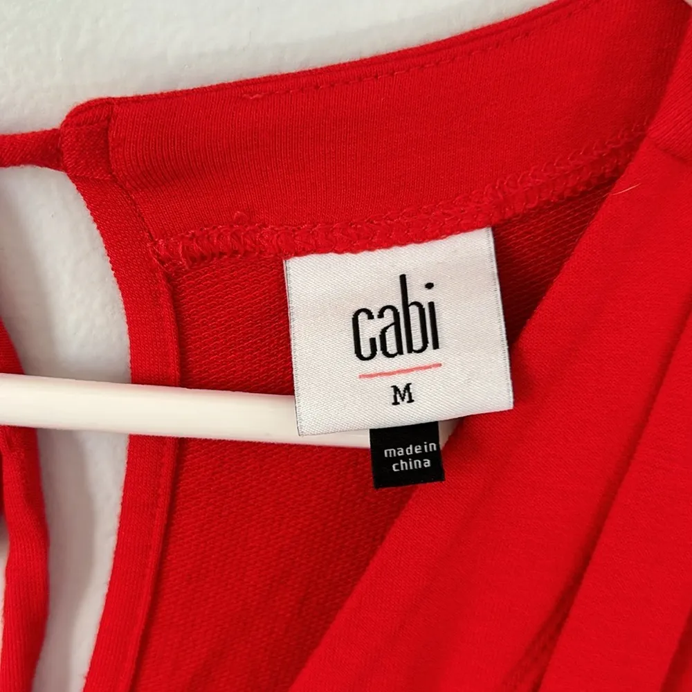 Cabi Uptown Jumpsuit Size M Cap Sleeves Cropped Wide Leg French Terry - Image 8