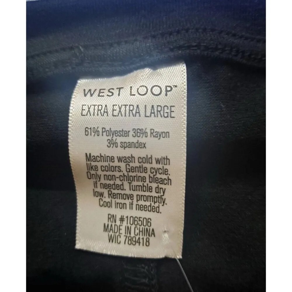 2x$18 West Loop Dress Women's XXL Black, Short Sleeve, V-Neck,. New With Tags - Image 4