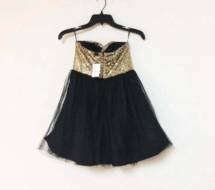 Strapless Sequin Gauze Organza Dress Multiple - Image 5