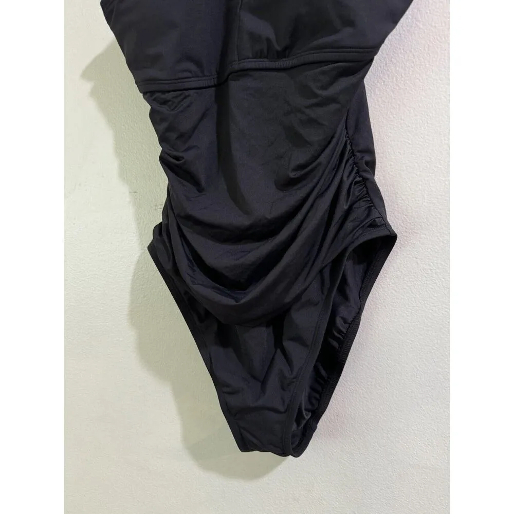 NWT Bleu Rod Beattie Back High Neck Ruched One Piece Swimsuit Women’s Size 6 - Image 6