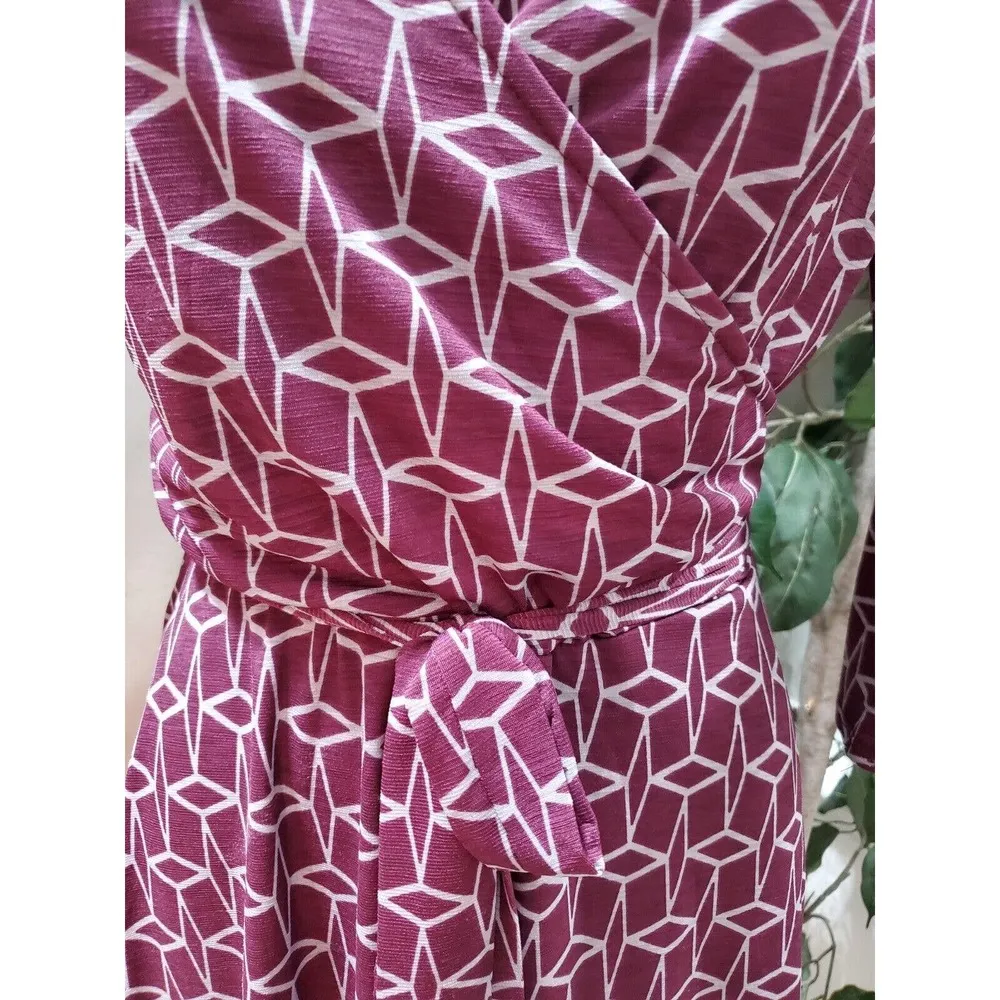 41 Hawthorn Women's Burgundy Rayon V - Image 3